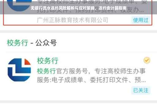 无银行流水违约风险解析与应对策略，违约金计算指南