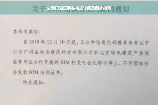 公司印章证明书格式详解及图片指南