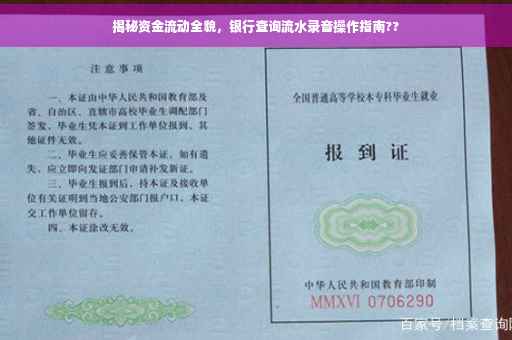 揭秘资金流动全貌，银行查询流水录音操作指南??