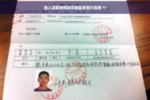 收入证明表格填写模板及图片指南 ??