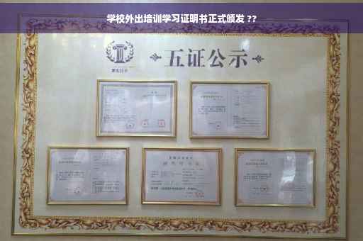 学校外出培训学习证明书正式颁发 ??