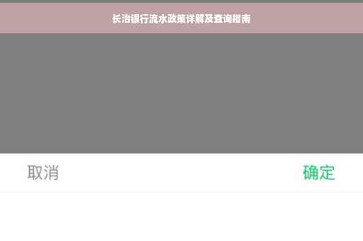 长治银行流水政策详解及查询指南