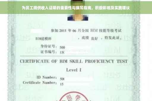 为员工提供收入证明的重要性与撰写指南，积极影响及实践建议