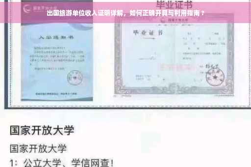 出国旅游单位收入证明详解，如何正确开具与利用指南 ?
