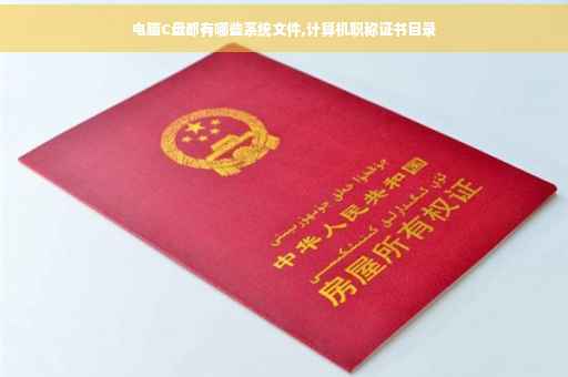 电脑C盘都有哪些系统文件,计算机职称证书目录