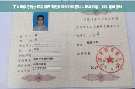 子女无银行流水现象揭示现代家庭金融教育缺失及其影响，应对策略探讨