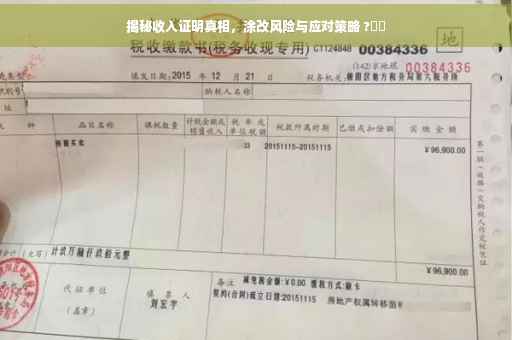 揭秘收入证明真相，涂改风险与应对策略 ?⚡️