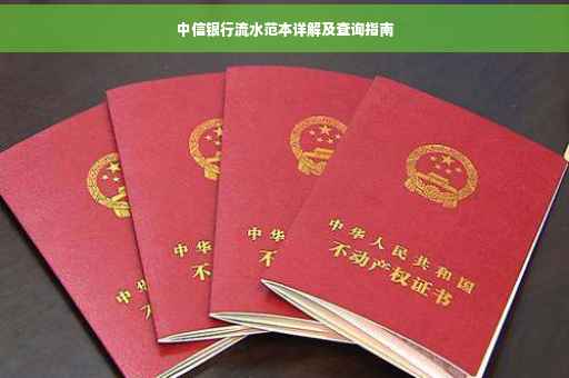 中信银行流水范本详解及查询指南