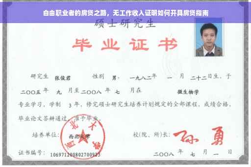 自由职业者的房贷之路，无工作收入证明如何开具房贷指南