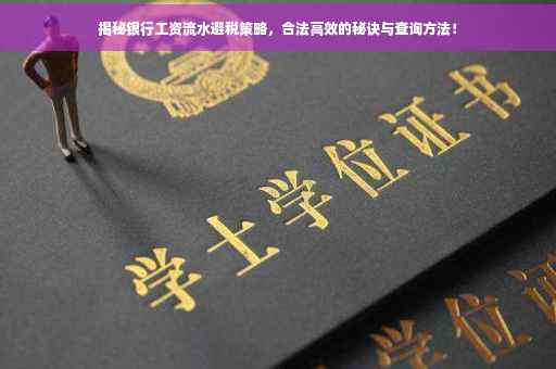 揭秘银行工资流水避税策略，合法高效的秘诀与查询方法！