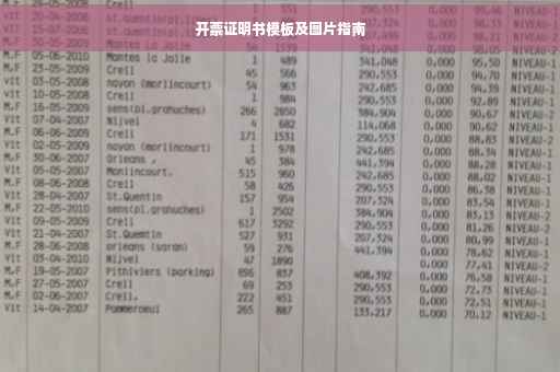 开票证明书模板及图片指南
