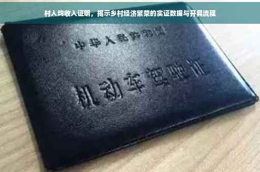村人均收入证明，揭示乡村经济繁荣的实证数据与开具流程
