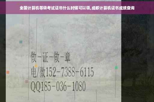 全国计算机等级考试证书什么时候可以领,成都计算机证书成绩查询