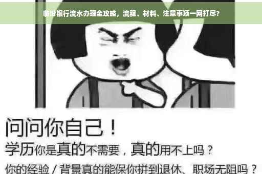临汾银行流水办理全攻略，流程、材料、注意事项一网打尽?