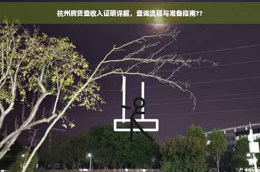 杭州房贷查收入证明详解，查询流程与准备指南??