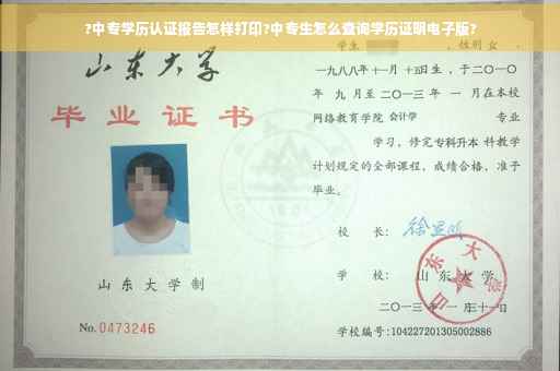 ?中专学历认证报告怎样打印?中专生怎么查询学历证明电子版?