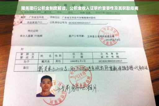 隆尧建行公积金制度解读，公积金收入证明的重要性及其获取指南