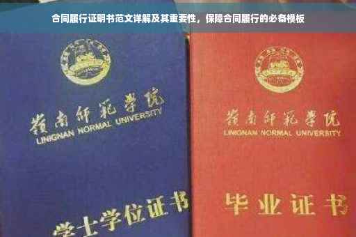 合同履行证明书范文详解及其重要性，保障合同履行的必备模板