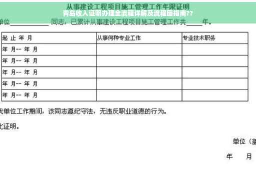 青岛收入证明办理全流程详解及流程图指南??
