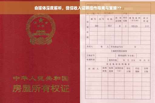 自媒体深度解析，微信收入证明操作指南与策略??