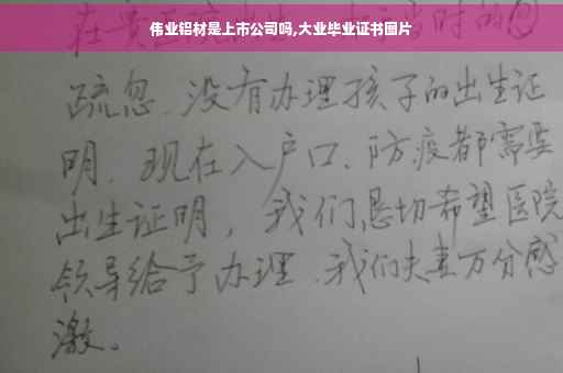 伟业铝材是上市公司吗,大业毕业证书图片