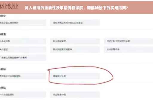 月入证明的重要性及申请流程详解，赔偿场景下的实用指南?