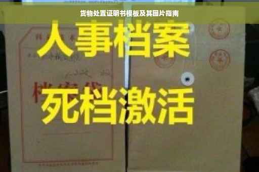 货物处置证明书模板及其图片指南