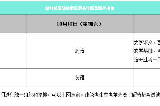 新加坡医院诊断证明书详解及图片指南