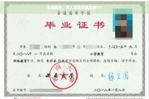 全面解析，收入证明开具指南???