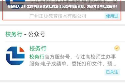 揭秘收入证明工作年限涂改背后的法律风险与犯罪真相，涂改方法与后果解析?