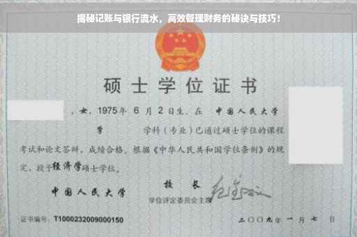 揭秘记账与银行流水，高效管理财务的秘诀与技巧！