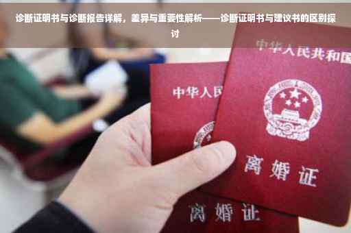 诊断证明书与诊断报告详解，差异与重要性解析——诊断证明书与建议书的区别探讨