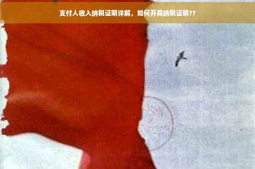 支付人收入纳税证明详解，如何开具纳税证明??