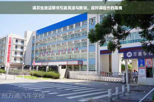 误开生效证明书引发风波与教训，应对误操作的指南