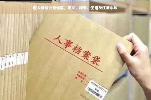 收入证明公章详解，定义、种类、使用及注意事项