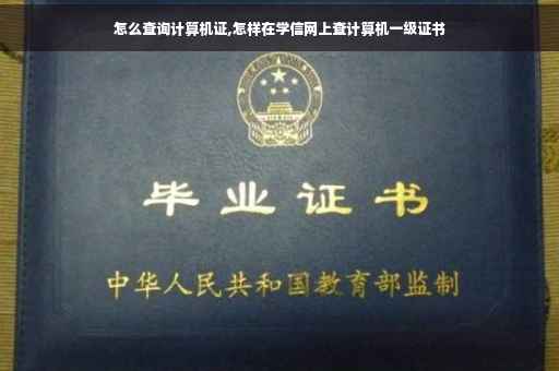 怎么查询计算机证,怎样在学信网上查计算机一级证书