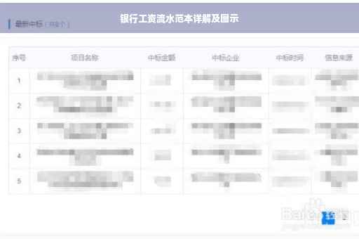 银行工资流水范本详解及图示
