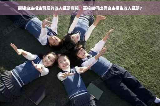 揭秘自主招生背后的收入证明真相，高校如何出具自主招生收入证明？