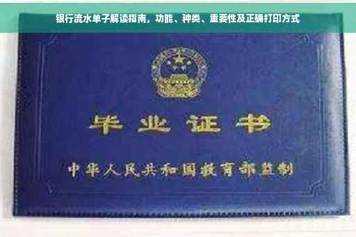 银行流水单子解读指南，功能、种类、重要性及正确打印方式