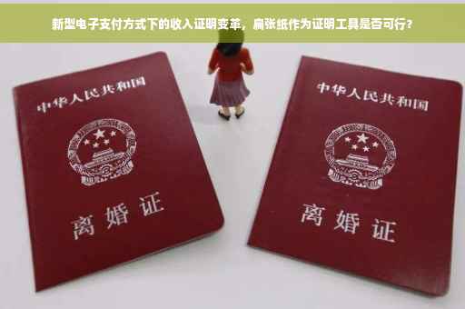 新型电子支付方式下的收入证明变革，扁张纸作为证明工具是否可行？