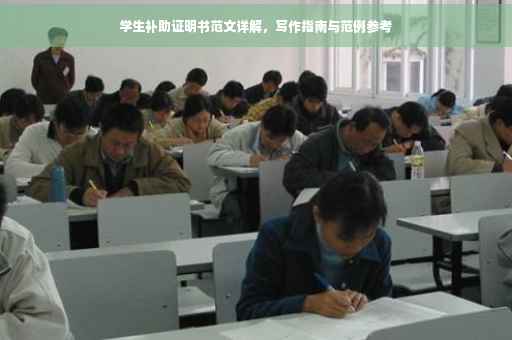 学生补助证明书范文详解，写作指南与范例参考