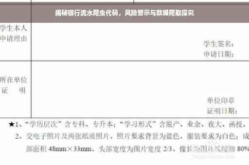 揭秘银行流水爬虫代码，风险警示与数据爬取探究