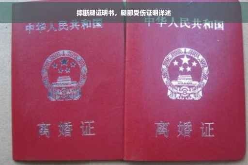摔断腿证明书，腿部受伤证明详述