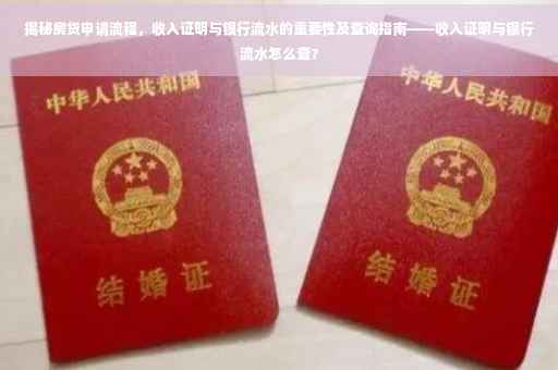 揭秘房贷申请流程，收入证明与银行流水的重要性及查询指南——收入证明与银行流水怎么查？