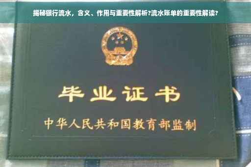 揭秘银行流水，含义、作用与重要性解析?流水账单的重要性解读?