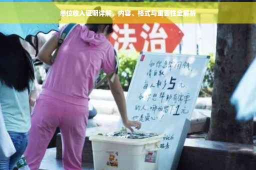 单位收入证明详解，内容、格式与重要性全解析