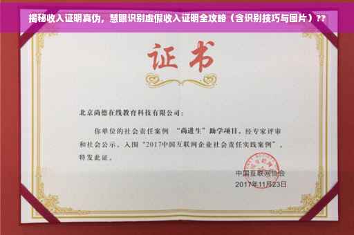 揭秘收入证明真伪，慧眼识别虚假收入证明全攻略（含识别技巧与图片）??