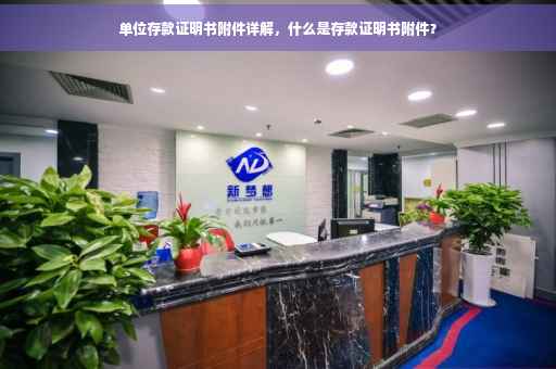 单位存款证明书附件详解，什么是存款证明书附件？
