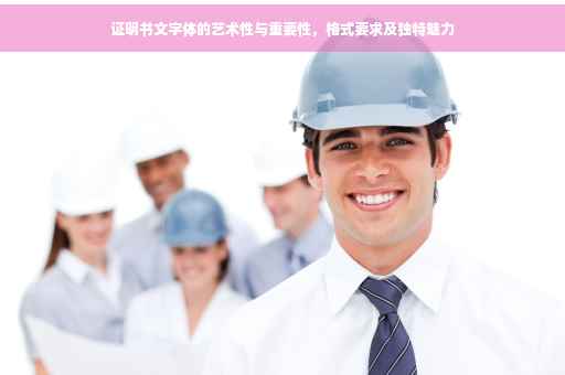 证明书文字体的艺术性与重要性，格式要求及独特魅力