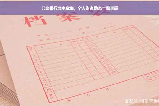兴业银行流水查询，个人财务动态一键掌握